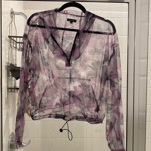 Purple Army Fatigue Sheer Jacket